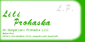 lili prohaska business card